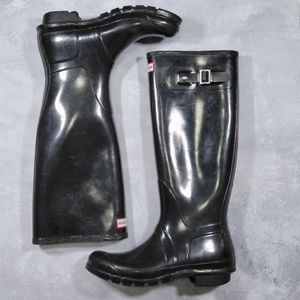Hunter W23616 Original Gloss Tall Boots Black 9